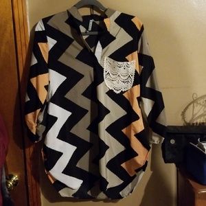 Chevron shirt.